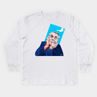 Milos Forman - An illustration by Paul Cemmick Kids Long Sleeve T-Shirt